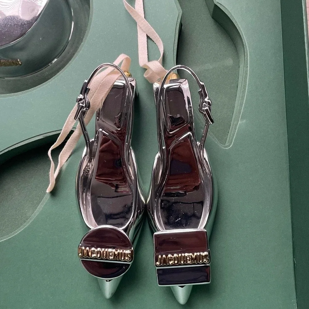 Novelty Jacquemus silver & gold tone set of 3 Christmas Ornaments